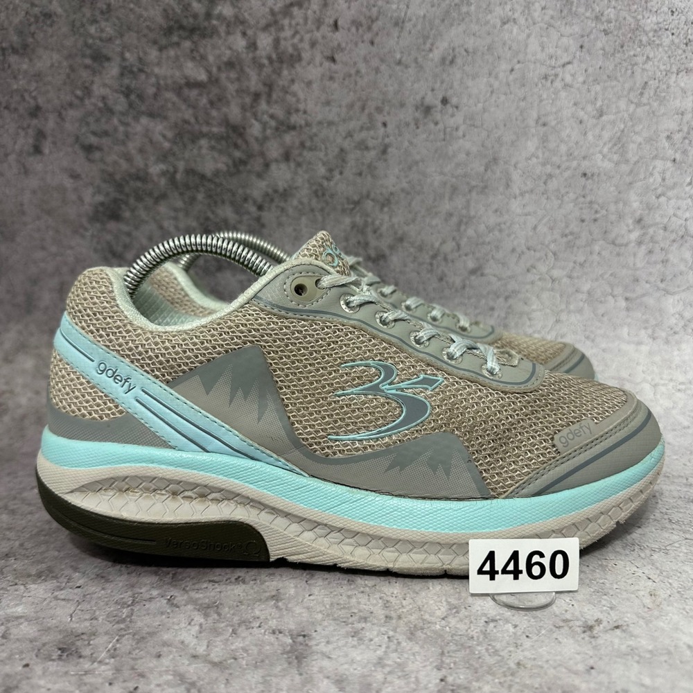 Gravity Defyer Mighty Walk Womens Size 9 Gray Aqua Orthopedic Walking TB9024F